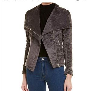 BLANKNYC Legendary suede moto zip up